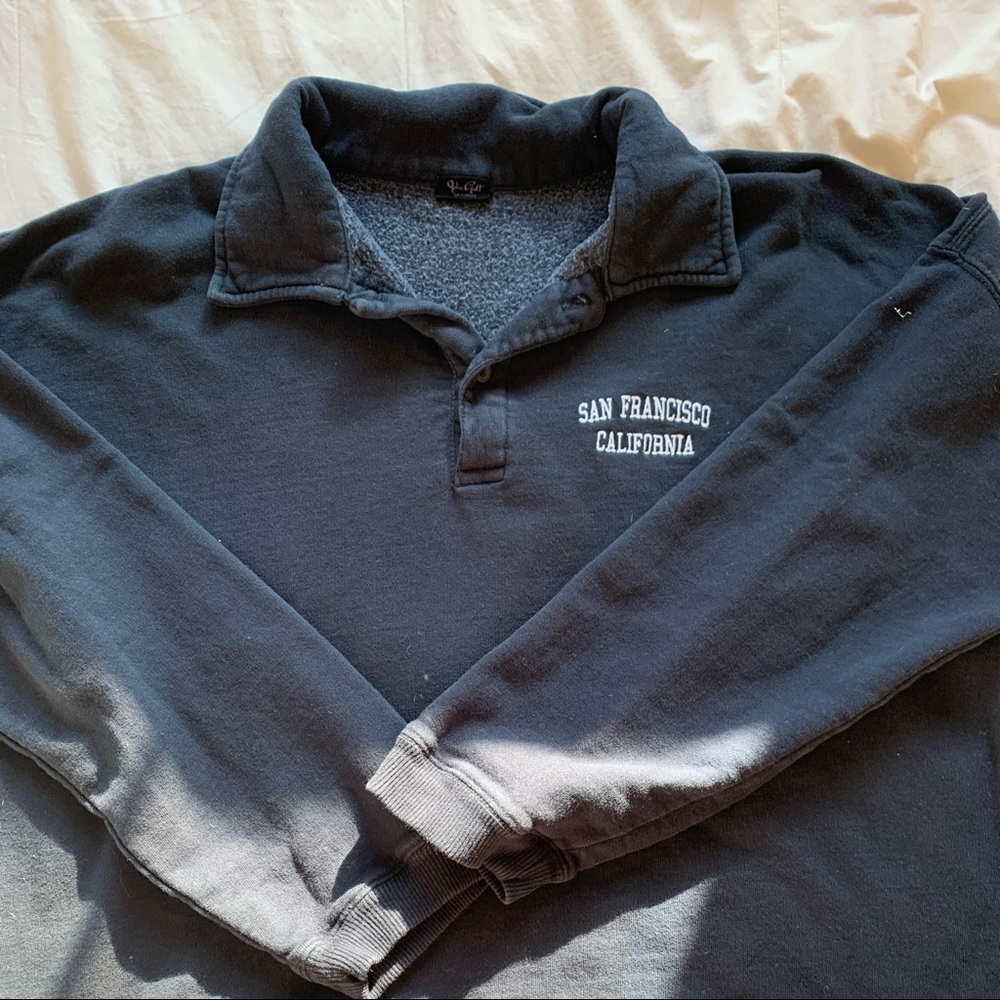 Brandy Melville San Francisco Button Up Sweatshirt